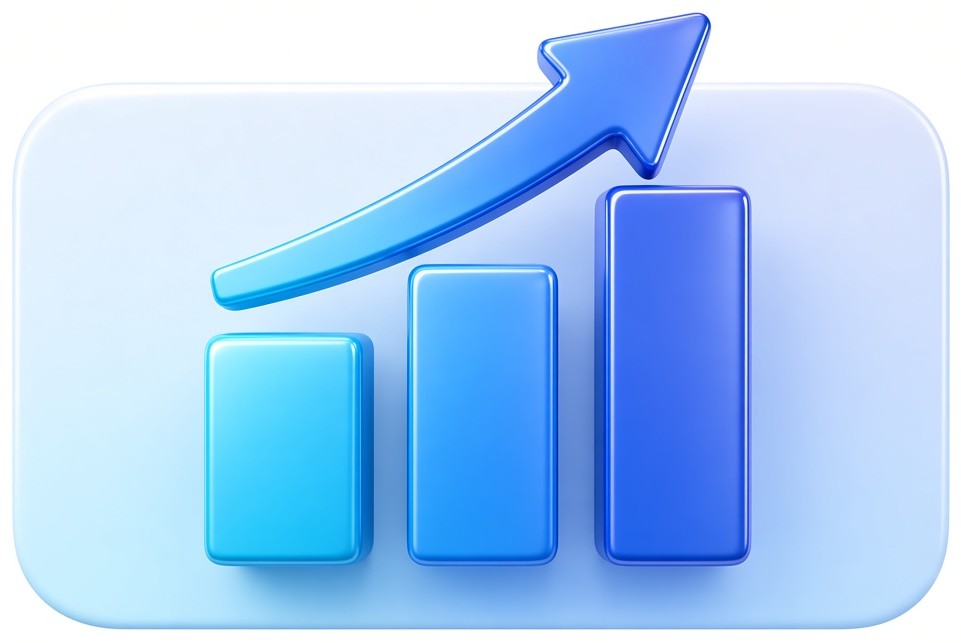 Rising bar chart for a higher share of successful deposits