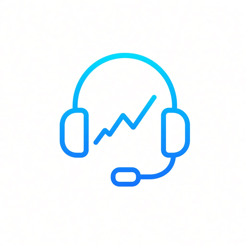 Headset and rising chart for support after go-live